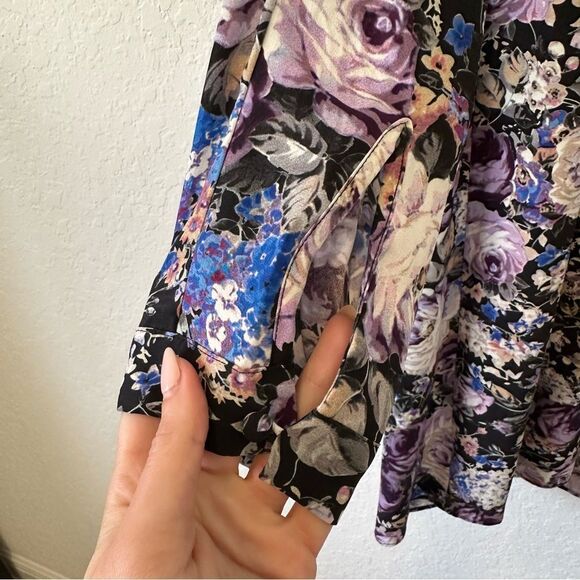 Parker Naomi Silk Floral Dress Size Medium - Picture 5 of 8